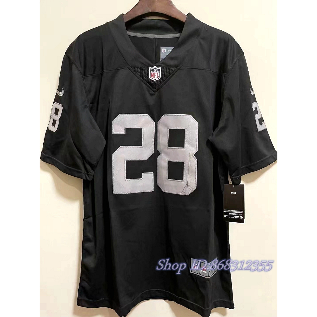 Masculino Camiseta NFL Las Vegas Raiders Josh Jacobs Regata Preta Limitada Camisa De Futebol Americana Jersey