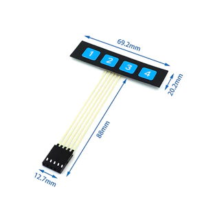 Botão Grande 4 * 4 /1 * 4 /3 * 4 /4 * 5 Teclado Matricial MCU Teclado de Expansão Externa Teclado de Membrana