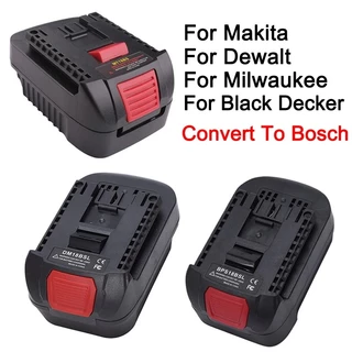 Adaptador De Bateria Para Makita/Dewalt/Milwaukee/Black Decker De Íons De Lítio De 18V Convertida A Ferramenta Da Bosch