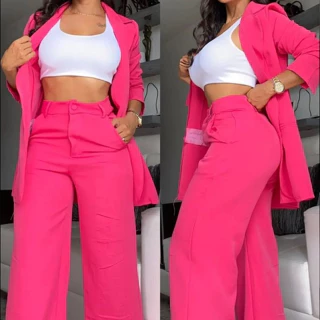 Comércio Exterior Europeu E Americano Elegante Sólido Feminino De Mangas De Lapela Com Bolso Reto