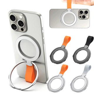 Suporte giratório de anel magnético Magsafe com cabo de silicone adequado para telefones celulares da série I15 14 13 12