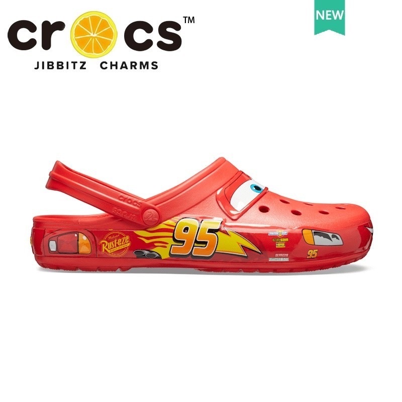 Crocs MCQUEEN ADULT CLOG Sapatos De Buraco De Carro Praia Cartoon Anti-Derrapante