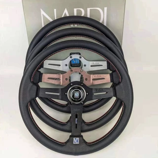 【 ITSOK 】ND nardi Volante Titânio/Fibra De Carbono 14 Polegadas De Aço Inoxidável Com kit De Reforço De Botão De Buzina