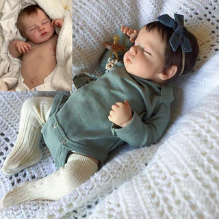 Reborn Bonecas Renascidas De Silicone De 20 Polegadas Loulou Com Cabelo Enraizado E Cílios Já Pintadas Recém-Nascidas Feitas À Mão Prova D