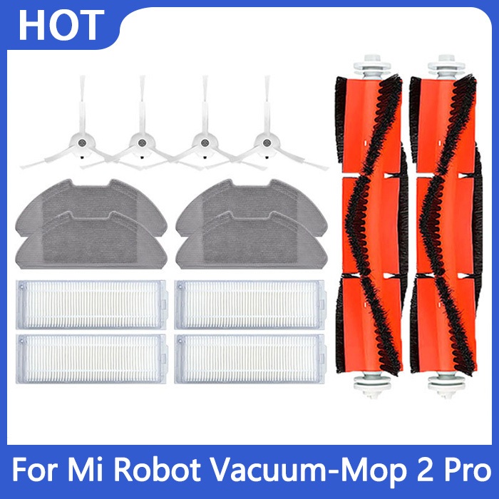 Ersatzteile-Set Für Xiaomi Mi Robot Vacuum-Mop 2 Lite – Hauptbürste, Seitenbürsten, Filter, Reinigungsbürste
