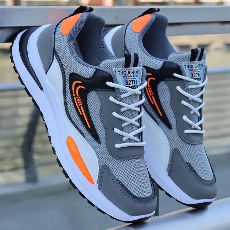 Sapatos de corrida masculinos de cano baixo antiderrapantes com sola macia