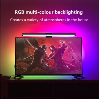 Barra De Luz LED Para Monitor De Computador RGB Tela De Fonte Dupla De Suspensão USB Proteção Dos Olhos Lâmpada De Mesa Com Fundo De Toque
