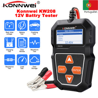 KONNWEI KW208 Testador De Baterias Automotivas De 12V Para Automóveis De Motocicletas Teste De Carregamento De 100-2000 CCA Digital De Alternador Automotivo em Oferta na Shopee
