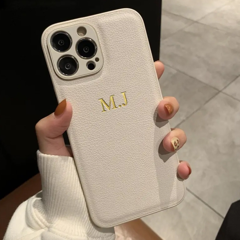 Capa Personalizada Para iPhone 15 14 13 12 11 Pro Max Iniciais Cartas ...