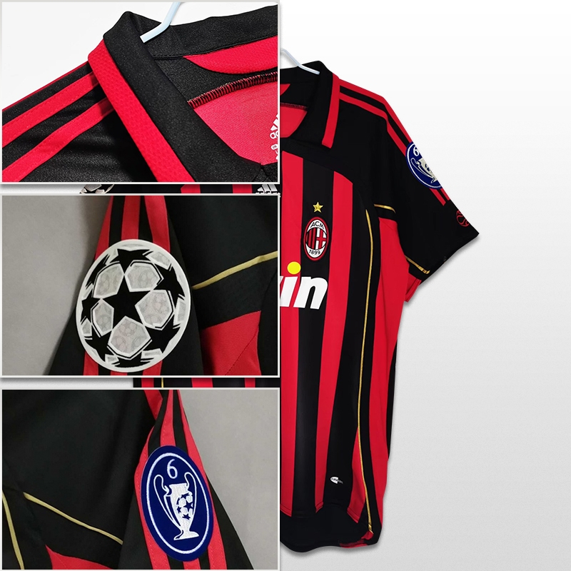 2006-2007ac Milão Home Retro Jersey Retro Jersey No. 222 KAKA Football Jersey Camisa de Futebol Masculino de Alta Qualidade Personalizada Camisa de Futebol Masculino de Futebol Esportivo