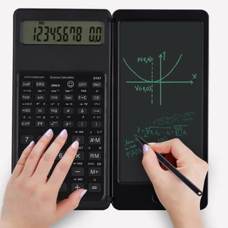 Calculadora científica Solar de 10 dígitos funções e frações Com Tela e Caneta Touch