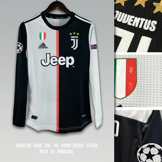 19-20juventus Player Edition Camisa retrô de manga comprida No 20 7 RONALDO Edição RONALDO Jogador de manga comprida Jersey de Futebol Liga Italiana Jersey de Futebol Masculino Jersey de Esportes