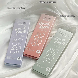 4 Pçs/Caixa Criativo Gradiente Dupla Cabeça Marcador Caneta Estudante Proteção Para Os Olhos Colorido DIY Diário Decoraç