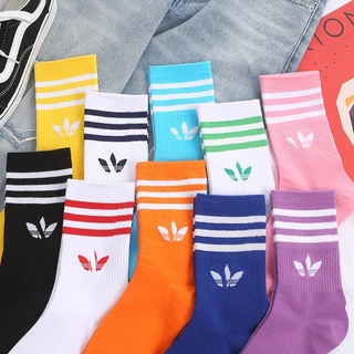 Meias Esportivas Fashion High Tube AD Clover De Algodão Homem E Mulher