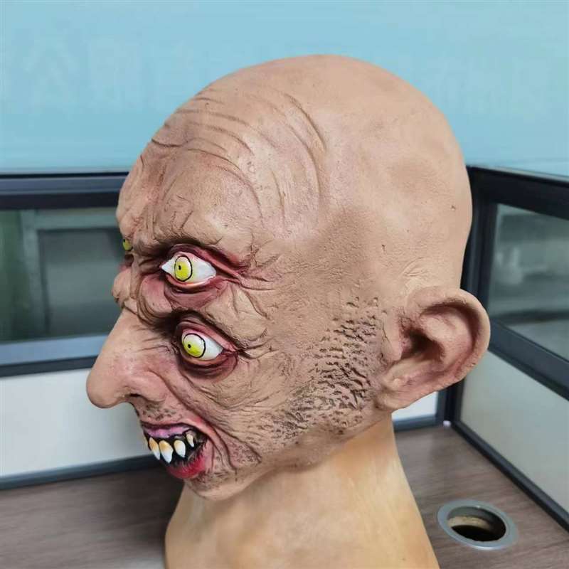 Halloween Nova Máscara Terrível De Látex Monstro De Olhos Duplos Zumbi Festa Da Casa Assombrada