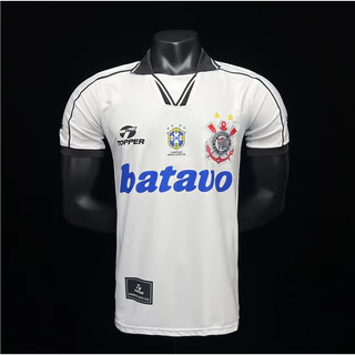 Retro Versão 1999 Corinthians home Camisa De Futebol De Manga Curta Thai 1 : 1