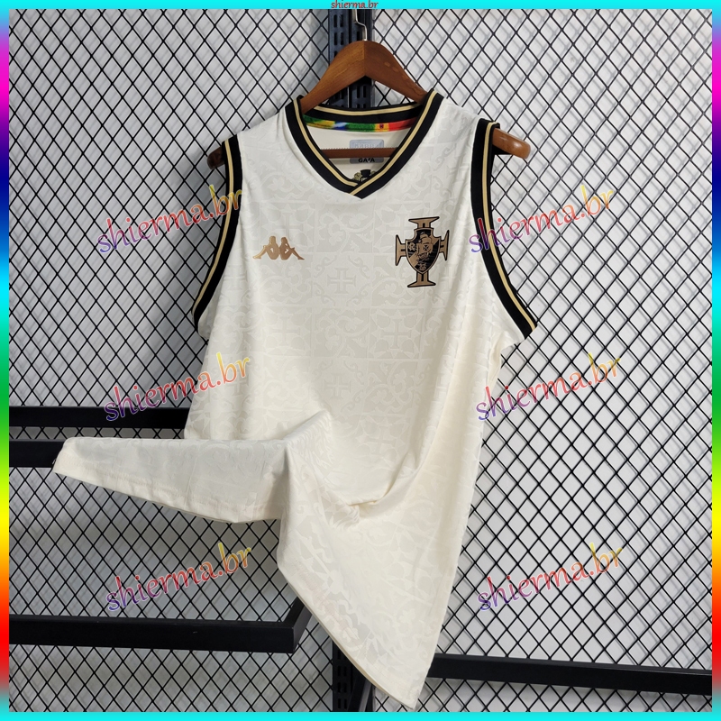 Camisa Regata De Time 2022 Vasco Futebol Bege