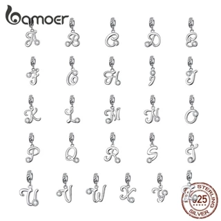 BAMOER 26 Letter Pendant For DIY Necklace/Charm Bracelet 925 Silver SCC1183 em Oferta na Shopee