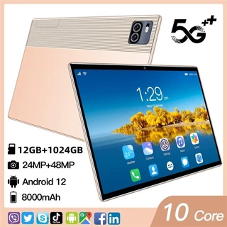 2023 Nova Atualização Android 12.0 Tablet 12 Polegadas 12G + 1024Gb Bluetooth Pc 10 Core Hd Wifi Sim 8800Mah