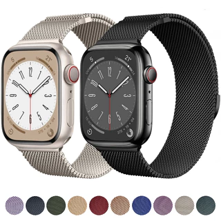Pulseira Milanesa Para Relógio Apple 45mm 44mm 49mm 41mm 38mm 45 44 mm Série iWatch 9 8 7 3 Faixas Ultra 2 se 40mm