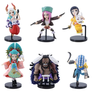 6Pcs/Set One Piece Wano Country Figura Bonney Yamato Kozuki Hiyori Kaido Figuras De Ação Bonecos Modelo Bonecas De Brinquedo Estátua Kids Gift