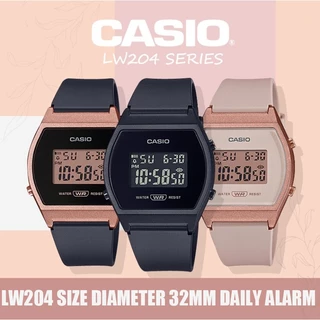 (2 Anos De Garantia) Relógio Femininos Cássio Blossom LW-204-4A Relógio Esportivo Digital LED para Crianças Vintage Retrô Prova D'água