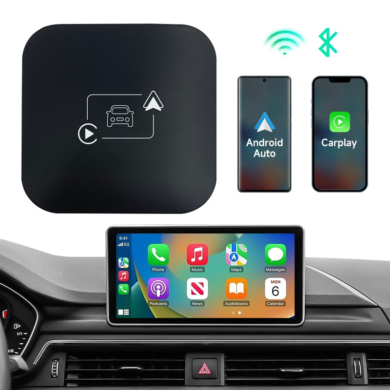 2 em 1 Carplay & Android Auto Adaptador Carplay Sem Fio Com Fio Para Carplay Sem Fio Para Plug and Play USB/Tipo C Fits Cars De 2017 Para iOS 10+ Android 11+