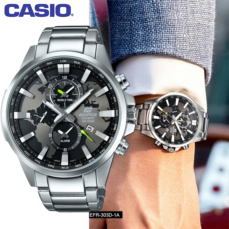 (2 Anos De Garantia) relógio Cássio masculino Edifice EFR-303 100%Funcional - A Prova D'água