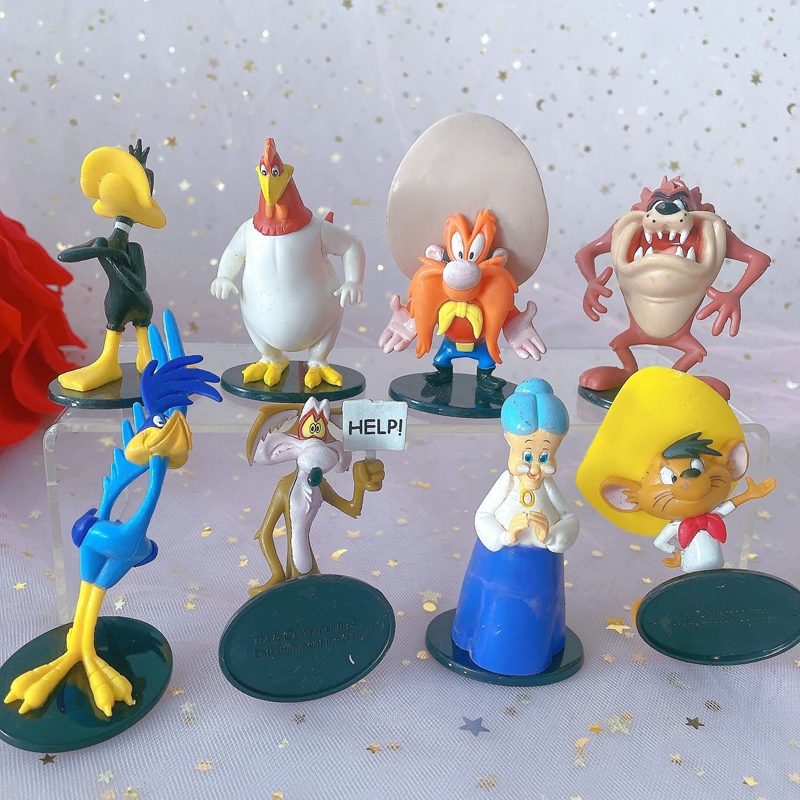 8Pcs/Set 5-7cm Cartoon Star Looney Tunes Figura Space Jam Bugs