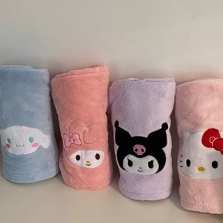 Sanrio Kuromi Cinnamoroll Hello Kitty My Melody Dry Hair Cap Capa De Velo De Coral Toalhas Absorventes Chuveiro Espessadas