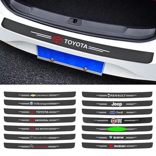 Universal 4D Fibra De Carbono Para Carro Pára-Choques Tronco Traseiro Adesivo De Proteção Contra Arranhões Na Soleira Tira De Decalque Anti-Riscos