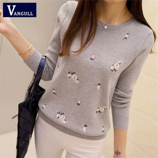 Camisola De Bordado De Outono Inverno Pullover High Elastic Sweater