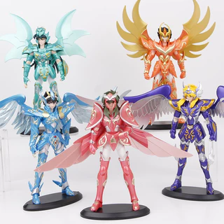 19cm Cavaleiros do Zodíaco/ Saint Seiya - Bonecos Petit Chara (Saga, Shaka, Mu, Camus, Aiolia Seiya, Shiryu, Ikki, Shun, Hyoga, Saori e mais) Phoenix Ikki Hyoga Seiya Shiryu