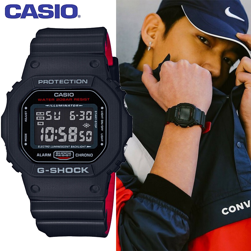 (2 Anos De Garantia) relógio Cássio masculino, relógio digital LED de Quartzo esportivo , à prova d'água, dw-5600hr-1a