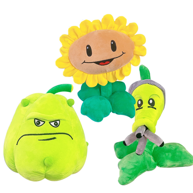 222cm-25cm-30cm Plantas vs Zombies Squash Plush Toys Pvz Peashooter ...