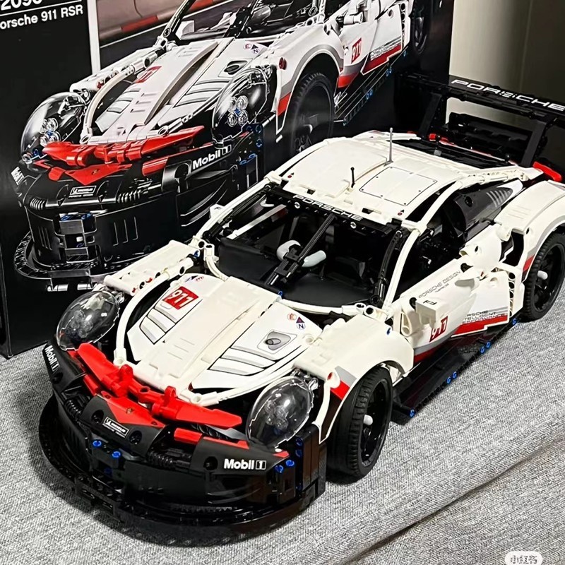 12666 PCS Porsche 911 RSR Blocos De Construção De Carros De Corrida Tijolos Brinquedos Modelo De Tamanho Grande Tijolo Para Adultos Os São Difíceis Lamborghini Green Bull