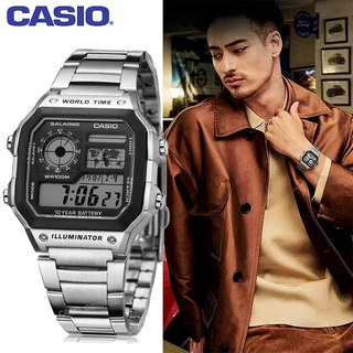 ⚡PROMOÇÃO ⚡Relógio Esportivo Cássio Marca Top Luxuosa Relógios Digitais LED Famosos Masculinos AE-1200WHD-1A