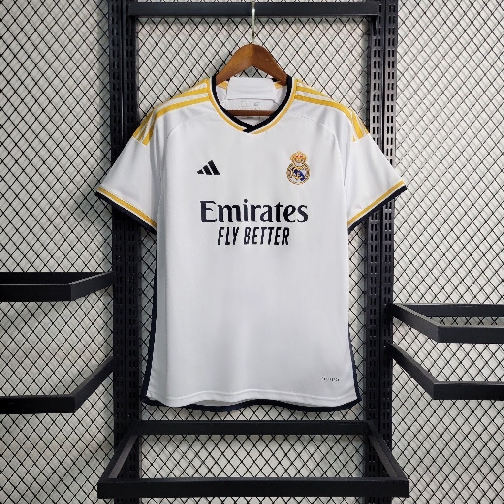 23-24 Royal Madrid Home Camisa Esportiva Masculina De Futebol Tailândia 1 : 1