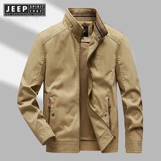JEEP SPIRIT 1941 ESTD Jaquetas Para Masculinas Da Moda E Casuais À Prova De Vento