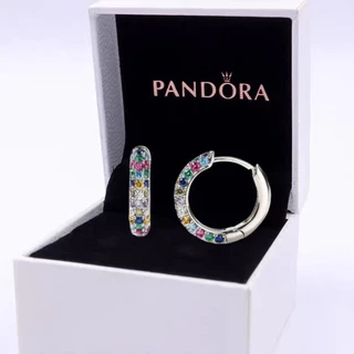 Com Caixa S925 Brincos PAN Brincos PAN Prata Brincos Femininos Cor Diamante Brincos Premium Jóias Presente