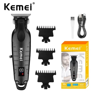 Kemei 2293 Aparador De Cabelo De Barbeiro Profissional Sem Fio Zero Gapped Clippers Homens Recarregáveis Detalhe Da Máquina De Corte Com Acabamento