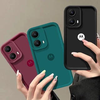 Caixa De Escada De Cor Sólida Motorola Moto G53 G34 G30 G24 G22 G20 G10 G04 G04S E13 Power 4G 5G Capa Original De Silicone Líquido