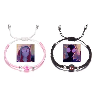 Homem Aranha Da Moda E Gwen | Eu Quem Casam Pulseiras De Cartoon Trançado Adorável Casal Jóias Presentes