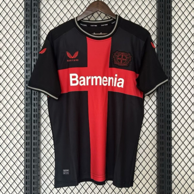 23-24 Leverkusen black home Camiseta de Futebol
