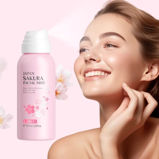 LAIKOU Névoa Facial Sakura Tônico Hidratante Em Pulverização De Pele Seca Suavizante Linhas Finas Brilhantes 100ml em Oferta na Shopee