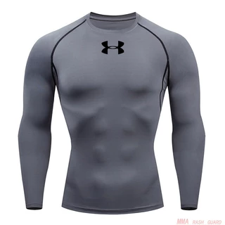 Camiseta De Manga Comprida Corrida Esportiva Masculina Secagem Rápida Proteção Solar Base Camada De