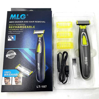 MLG Barbeador Elétrico Lavável De Barba Recarregável Aparador Para Homem Máquina De Barbear Aparadores De Cabelo Limpeza Facial Masculina