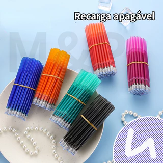 Recarga apagável de cabeça st, recarga apagável de cristal azul de 0.5mm, fácil de esfregar, refil apagável quente, recarga mágica de estudante apagável