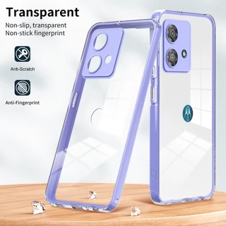 Caixa De Telefone Motorola Edge 40 Neo Moto G84 5G Transparente Capa Macia À Prova De Choque 3 Em 1
