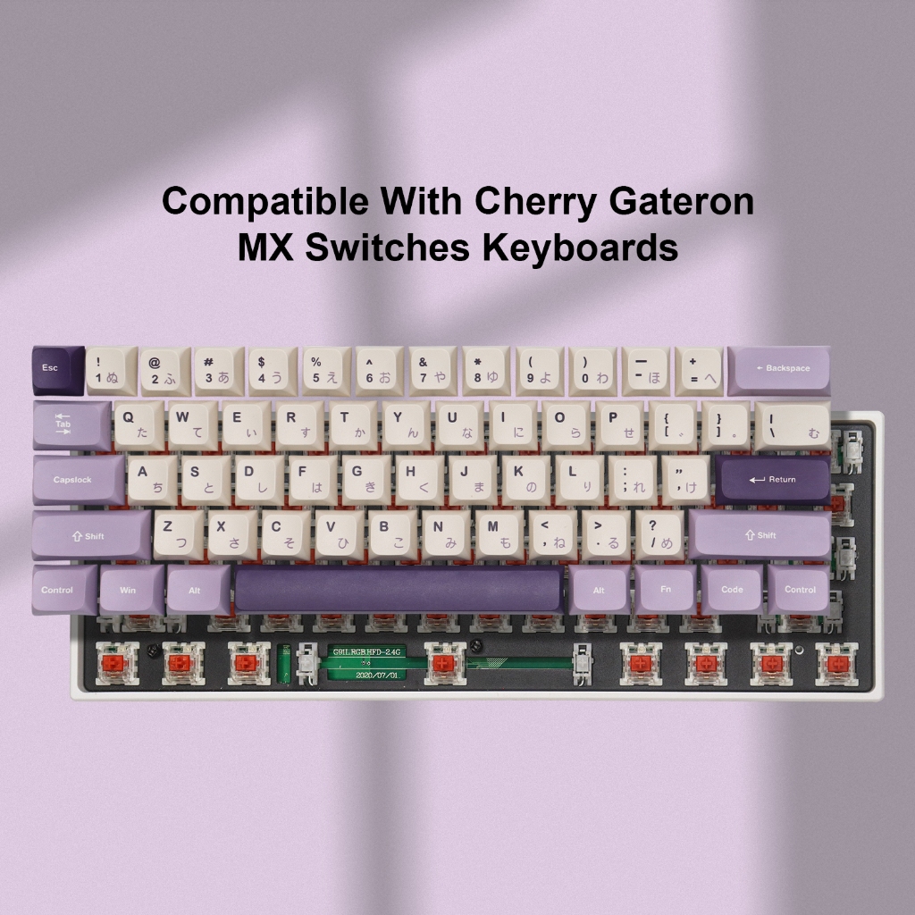 XVX 123 Chaves Perfil Completas Set , for Cherry Gateron MX Teclado Mecânico (Roxo)